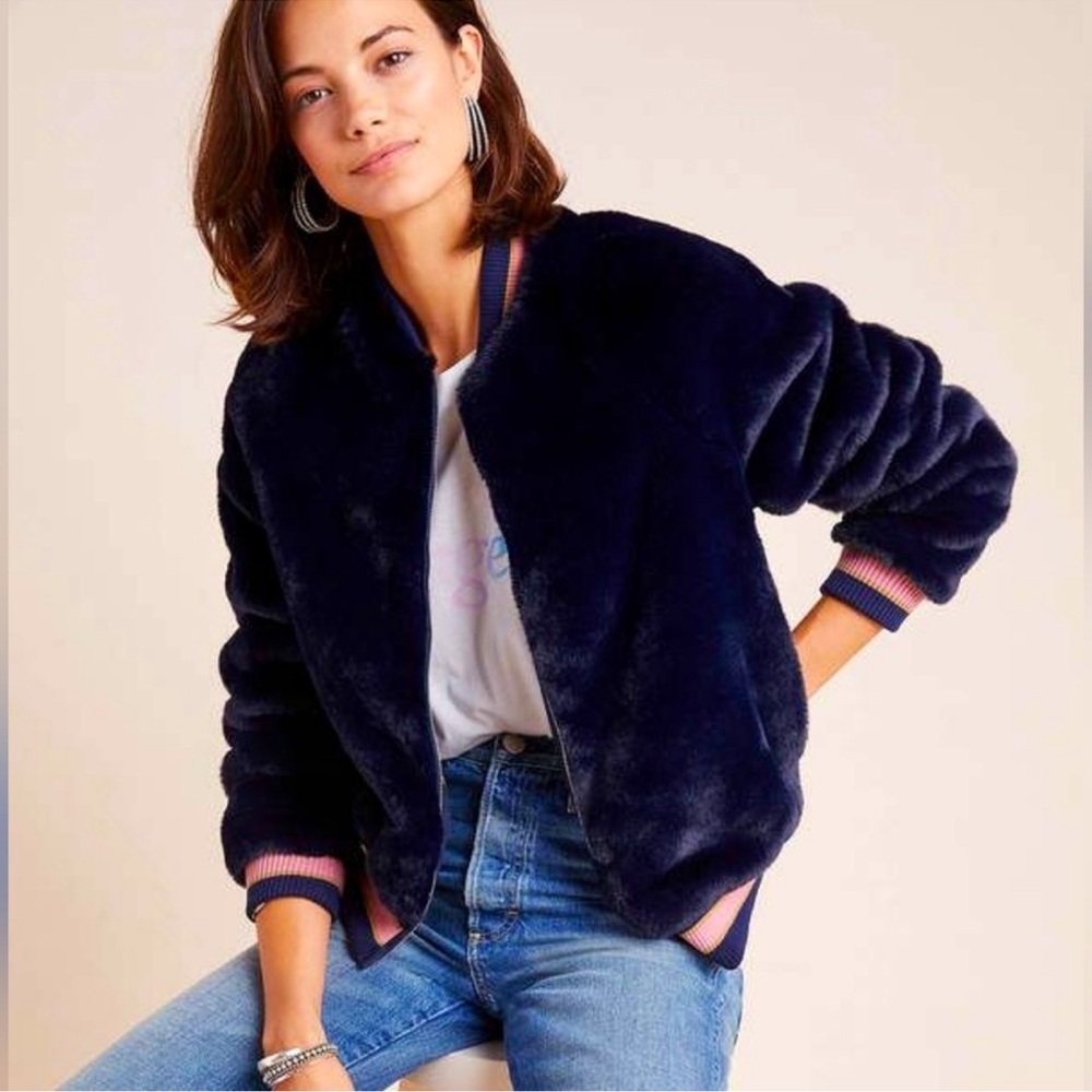 Mother Letterman Fur Jacket